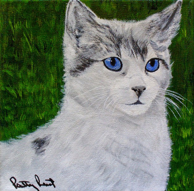 Old Blue Eyes - 8X8, Acrylic on Canvas, 2013
