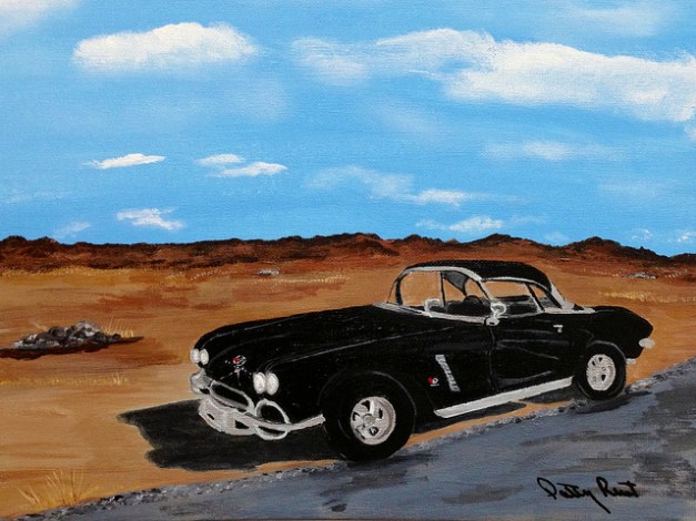 1969 Corvette - 19X16, Acrylic on Canvas, 2013