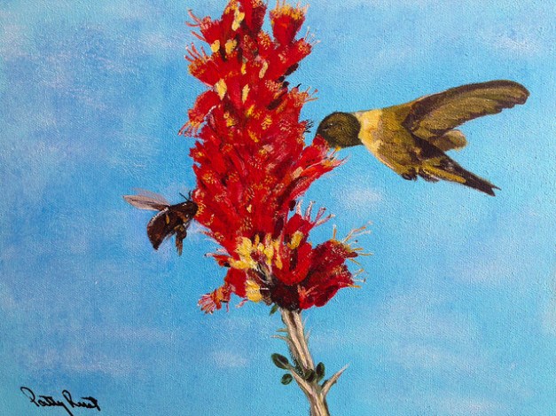 Last Nectar of Summer - 11x14, acrylic on canvas, 2013