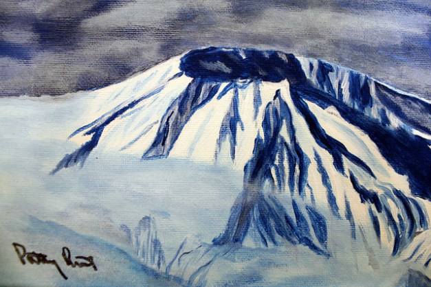 Mount St. Helens - 8x10, acrylic on canvas, 2014