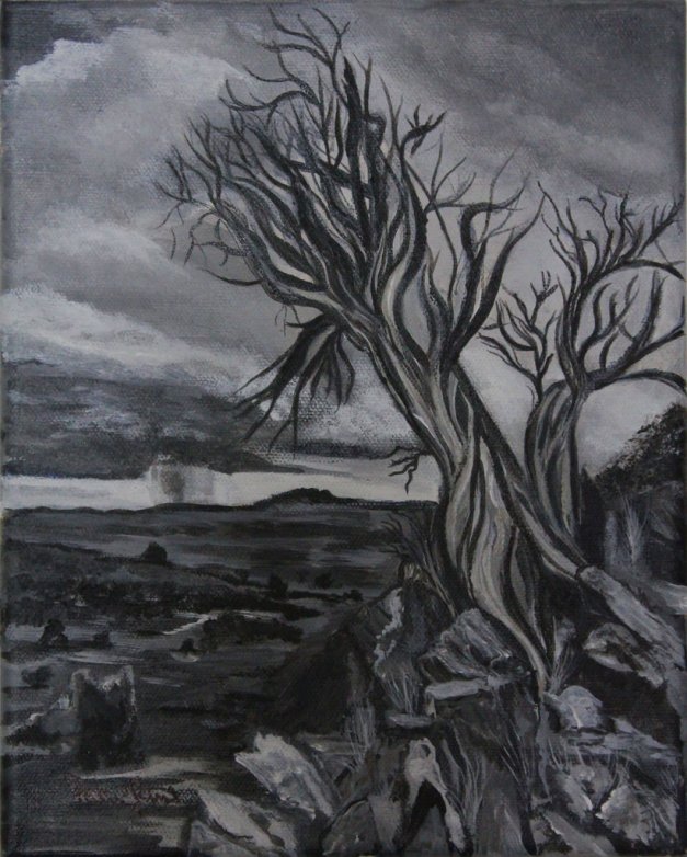 Dead Tree - 8"x10" acrylic on canvas, 2014