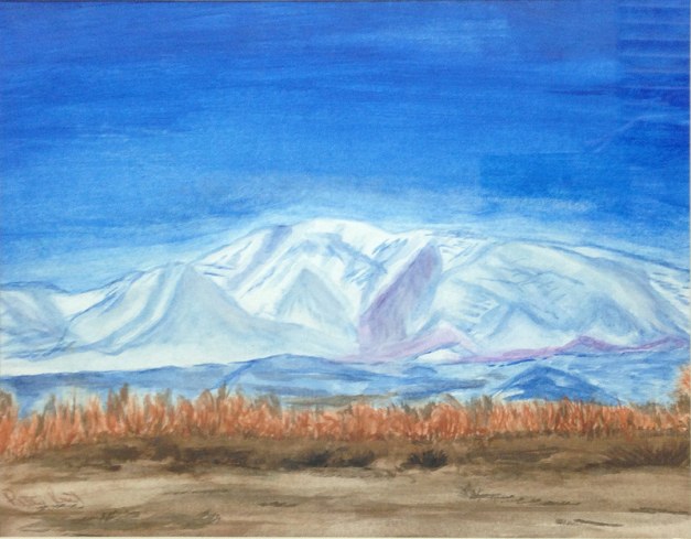 Franklin Mountains 2- 11"x14", Watercolor on Paper 2016 - Sold