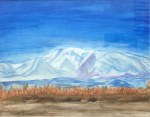 Franklin Mountains 2- 11"x14", Watercolor on Paper 2016 - Unavailable