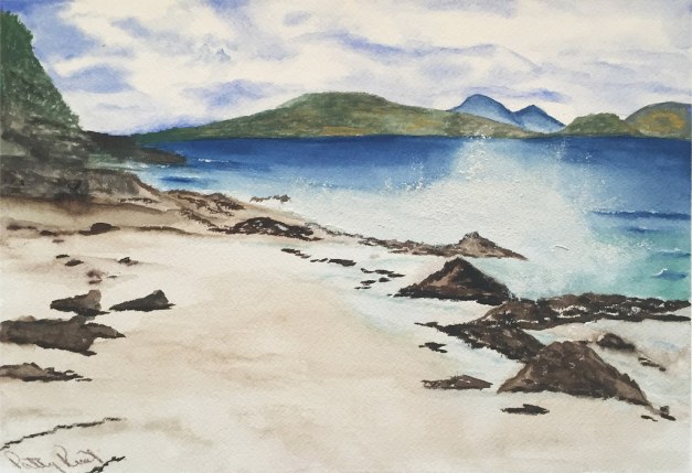 Beach Waves 8"x10", Watercolor 2017