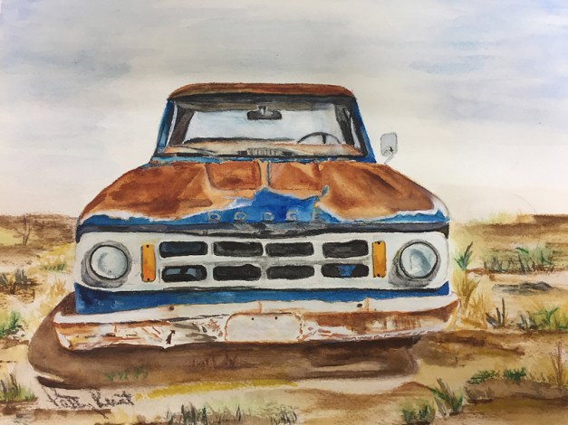 Old Dodge - 8"x10", Watercolor 2017