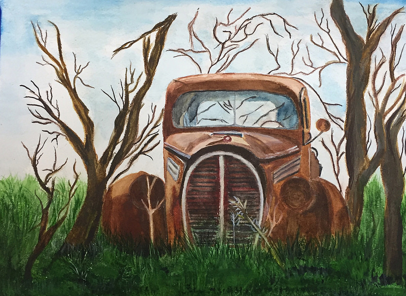 In the Weeds 11"x14", Watercolor 2017 (photo by Keith Blevins - unavailable)