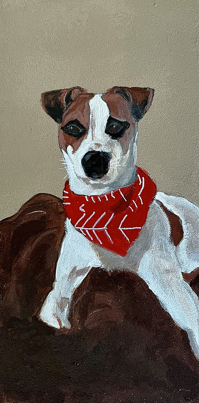 Arrow - Acrylic on tile 3.75"X7.5"